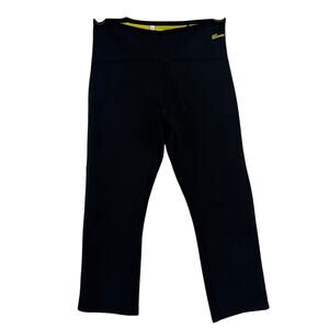 Hot Shapers Capris Crop Pants Womens Size M Black Neotex Workout Compression